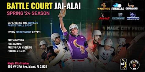 magic city jai-alai results today|Warriors vs. Chargers (Battle Court Jai.